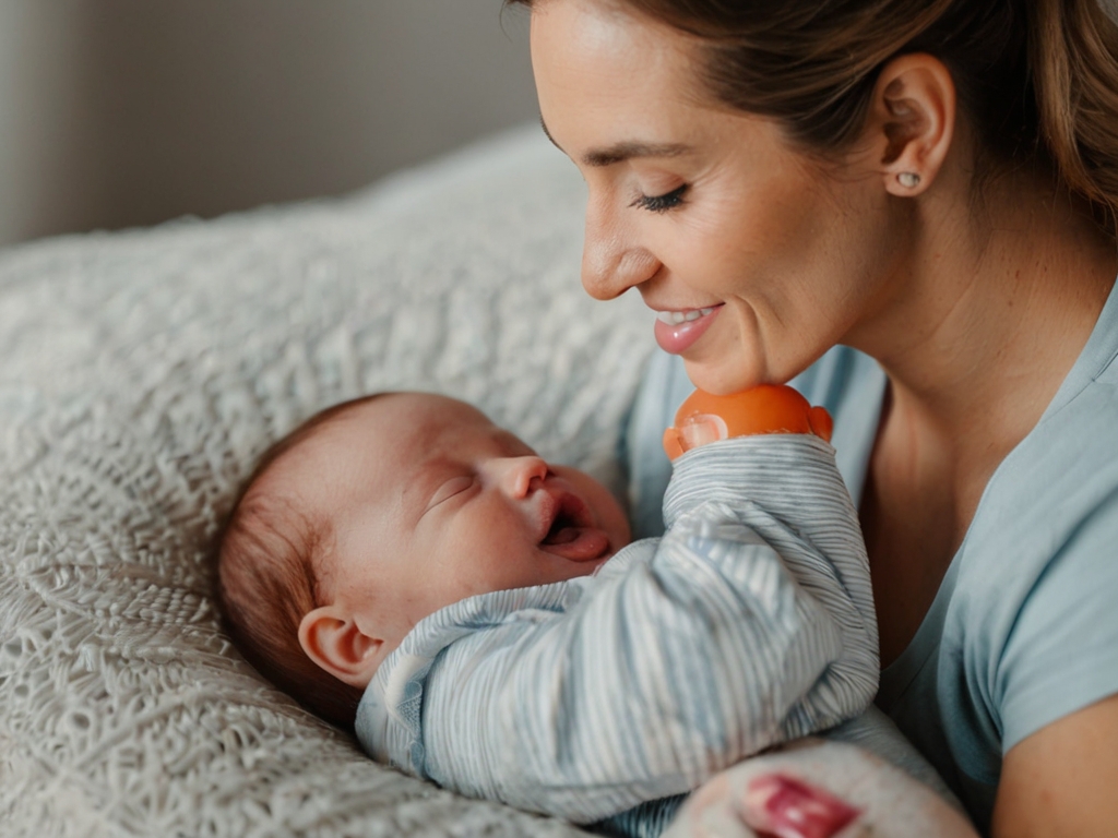 a happy mother with her child