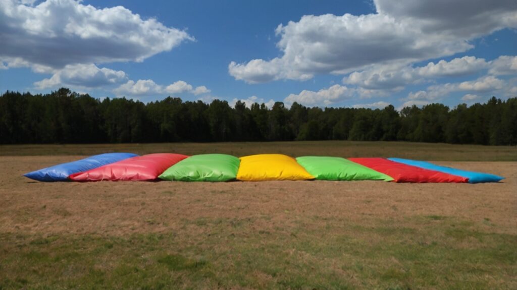 installation of jumbo jumper air pillow