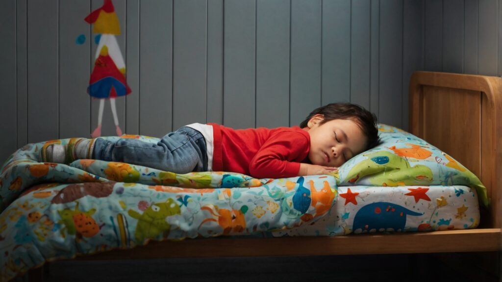 toddler sleeping on a pillow